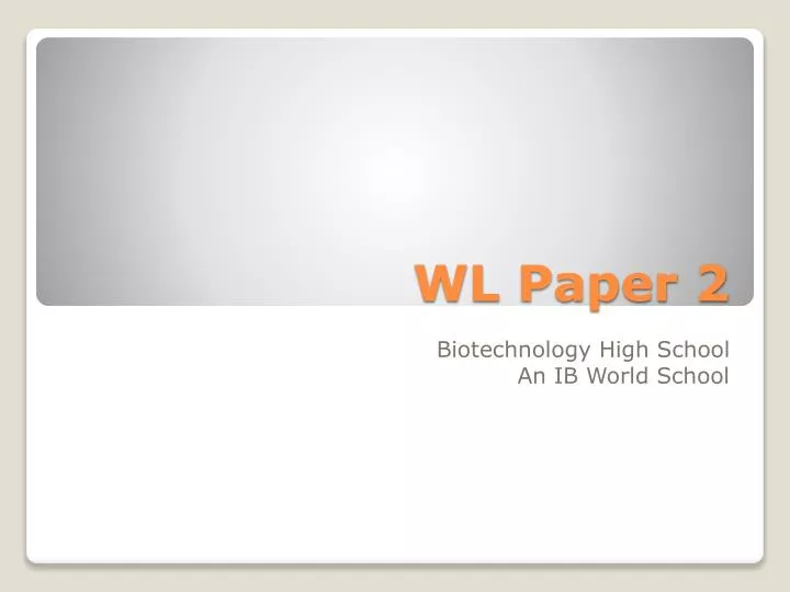 wl paper 2