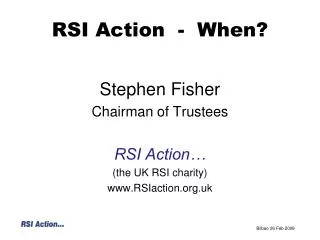 RSI Action - When?