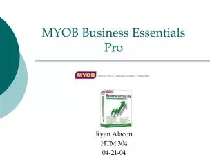 MYOB Business Essentials Pro