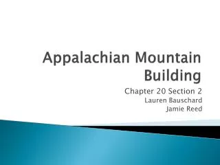 Appalachian Mountain Building