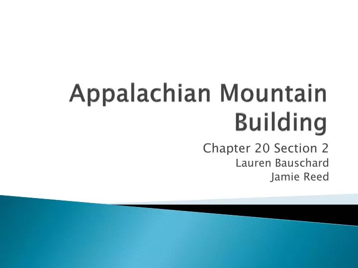 appalachian mountain building