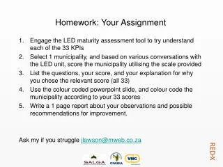 Homework: Your Assignment