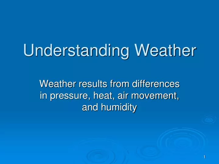 understanding weather