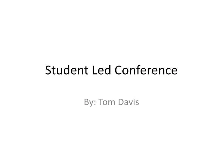 student led conference