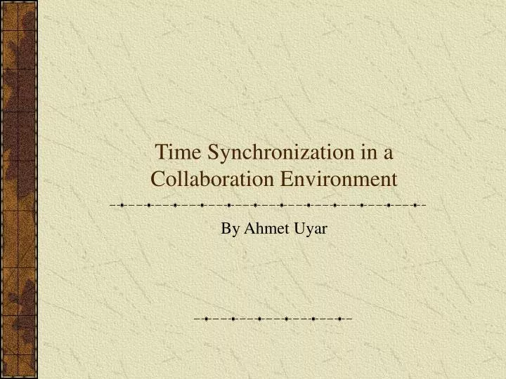 time synchronization in a collaboration environment