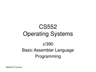 CS552 Operating Systems