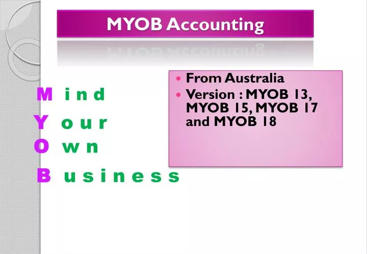 myob accounting
