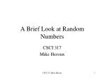 A Brief Look at Random Numbers - slide 1