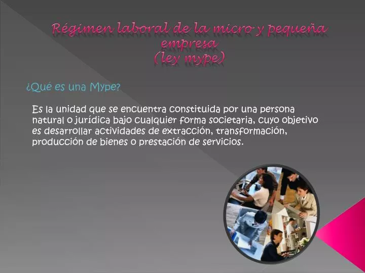 r gimen laboral de la micro y peque a empresa ley mype