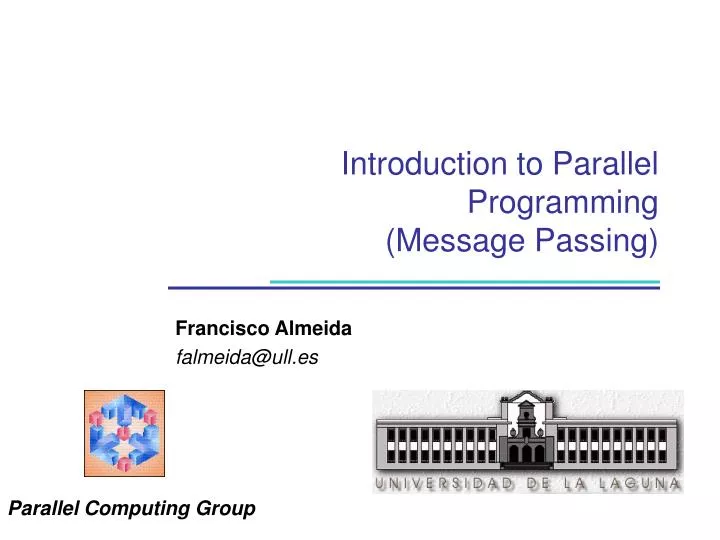 introduction to parallel programming message passing