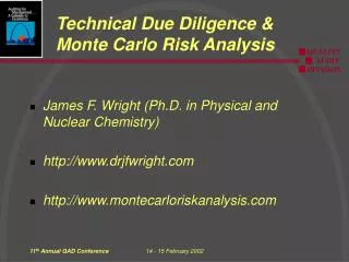 Technical Due Diligence &amp; Monte Carlo Risk Analysis