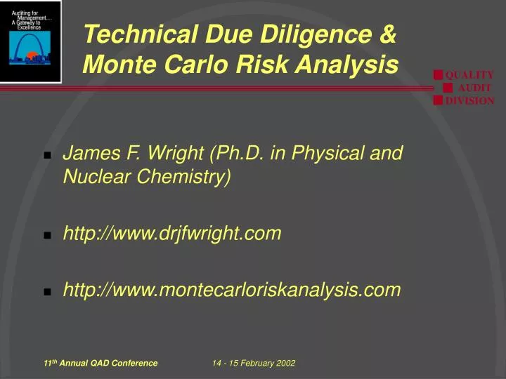 technical due diligence monte carlo risk analysis