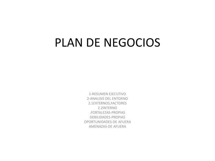 plan de negocios