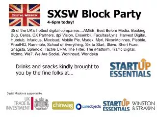 SXSW Block Party 4-6pm today!