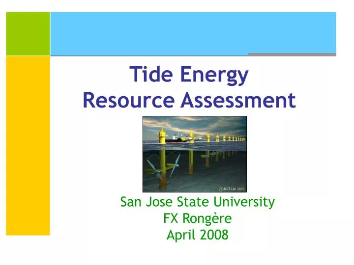 tide energy resource assessment