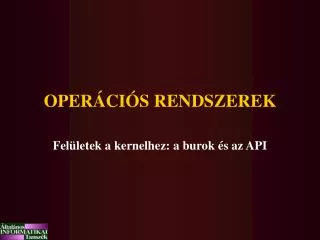 oper ci s rendszerek