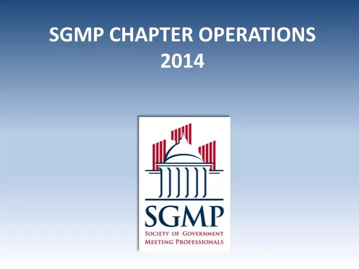 sgmp chapter operations 2014