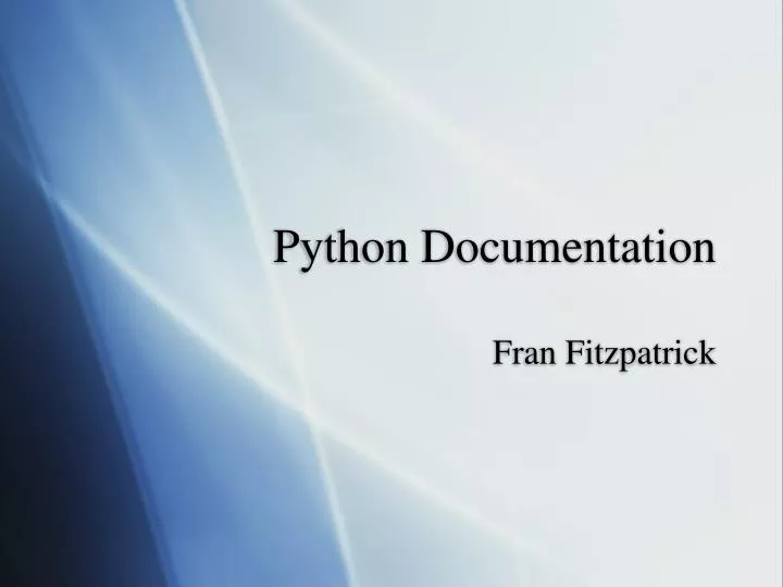 python documentation
