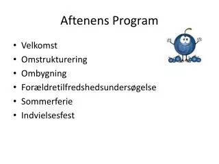 aftenens program