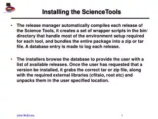 Installing the ScienceTools