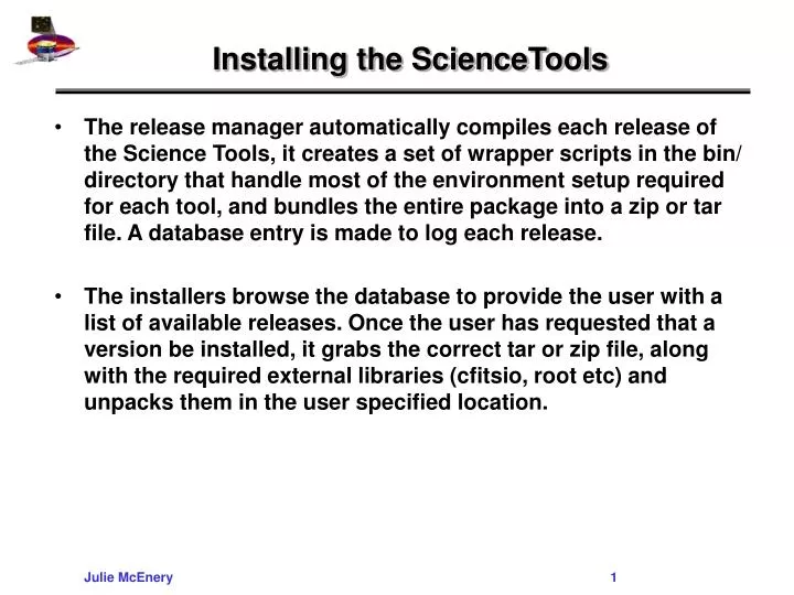 installing the sciencetools
