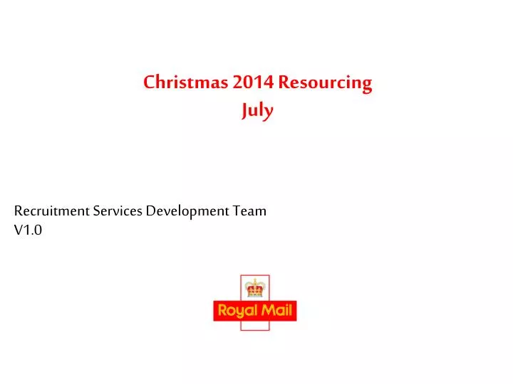 christmas 2014 resourcing july