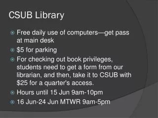 CSUB Library