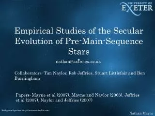 Empirical Studies of the Secular Evolution of Pre-Main-Sequence Stars