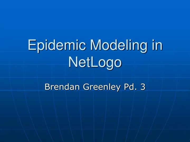 epidemic modeling in netlogo