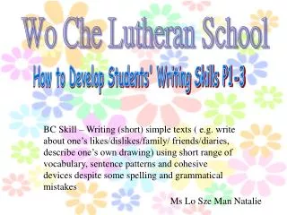 How to Develop Students' Writing Skills P1-3