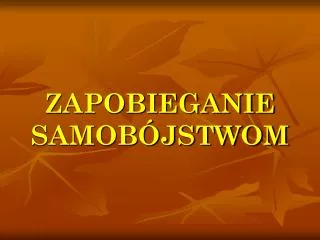 zapobieganie samob jstwom