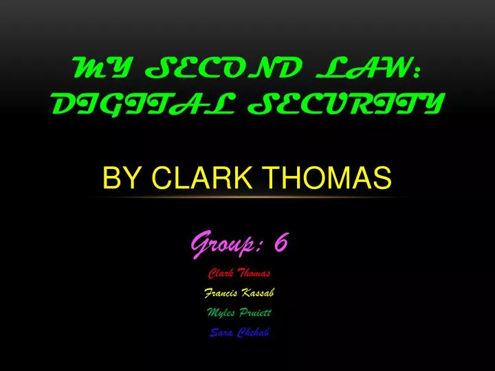 my second law digital security by clark thomas
