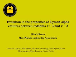 Evolution in the properties of Lyman-alpha emitters between redshifts z ~ 3 and z ~ 2