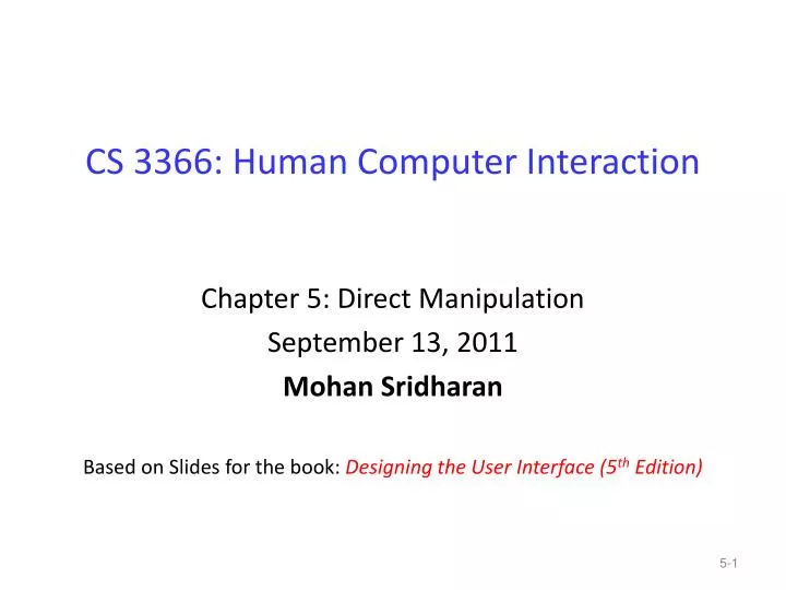 cs 3366 human computer interaction