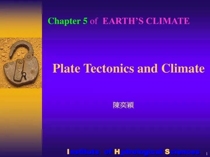 plate tectonics and climate