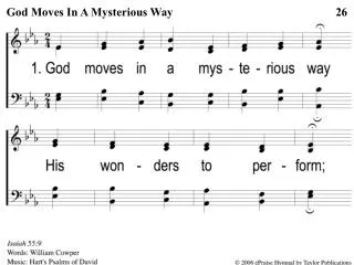 1-1 God Moves in a Mysterious Way