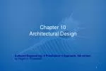 Architectural Design Software Engineering: A Comprehensive Approach - slide 1