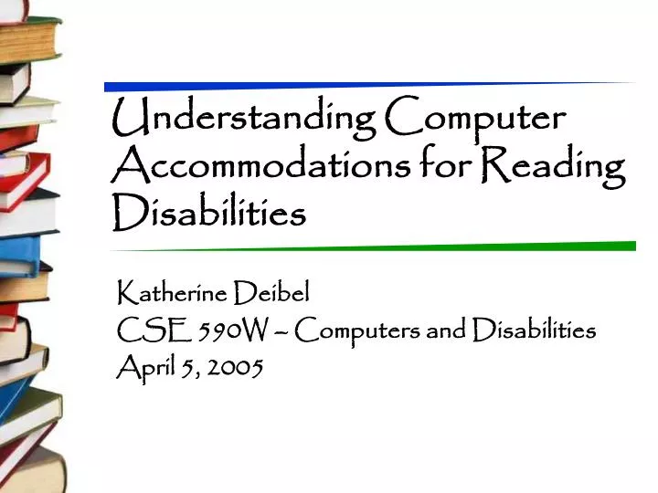 understanding computer accommodations for reading disabilities