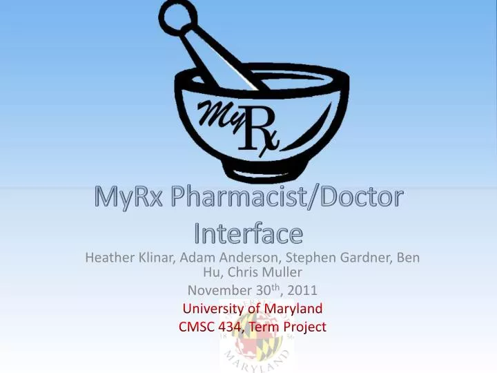myrx pharmacist doctor interface