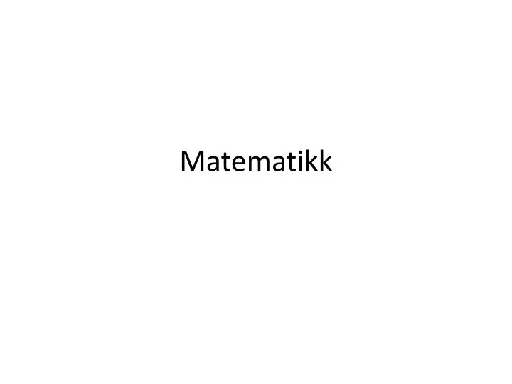 matematikk