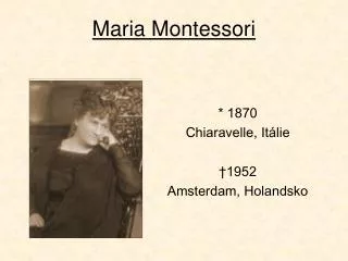 maria montessori