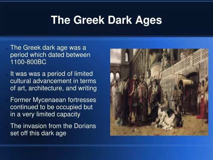 the greek dark ages