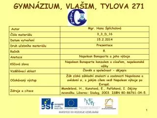 gymn zium vla im tylova 271