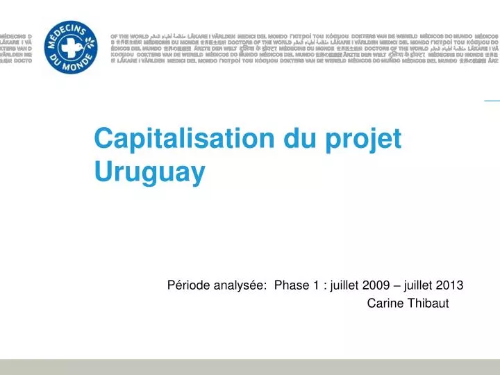 capitalisation du projet uruguay