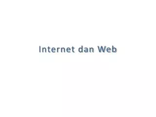 internet dan web