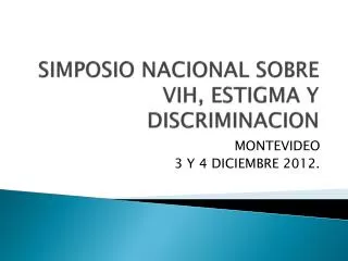 simposio nacional sobre vih estigma y discriminacion