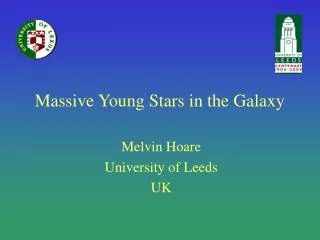 Massive Young Stars in the Galaxy