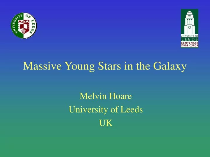massive young stars in the galaxy