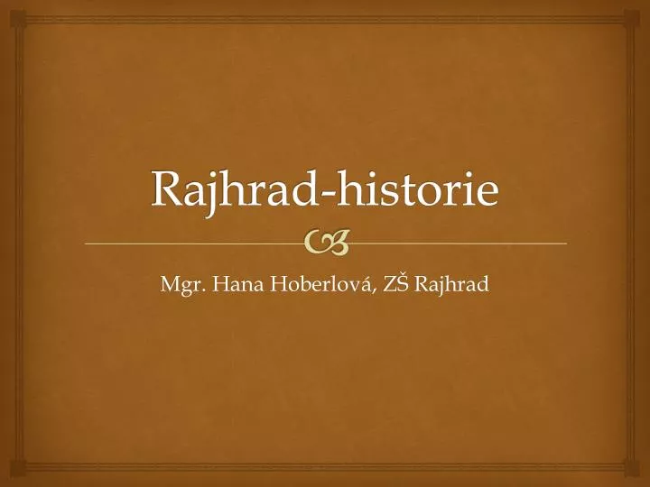 rajhrad historie