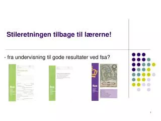 stileretningen tilbage til l rerne